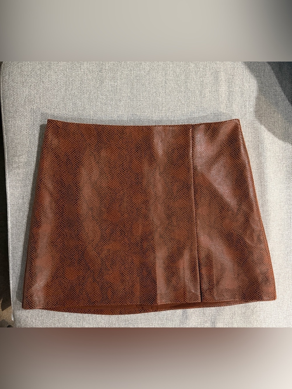 House of Harlow 1960 Brown Faux Leather Mini Skirt